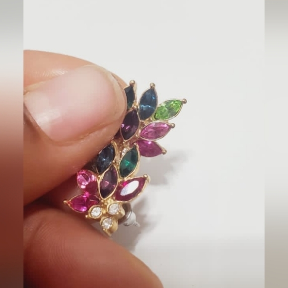 Colorful Rhinestone Earrings. 🌴 - Picture 4 of 9